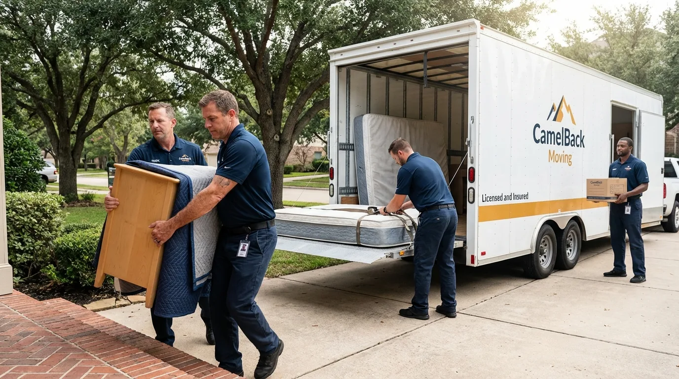 Crew loading residential truck for cross-state move from Fajardo, PR